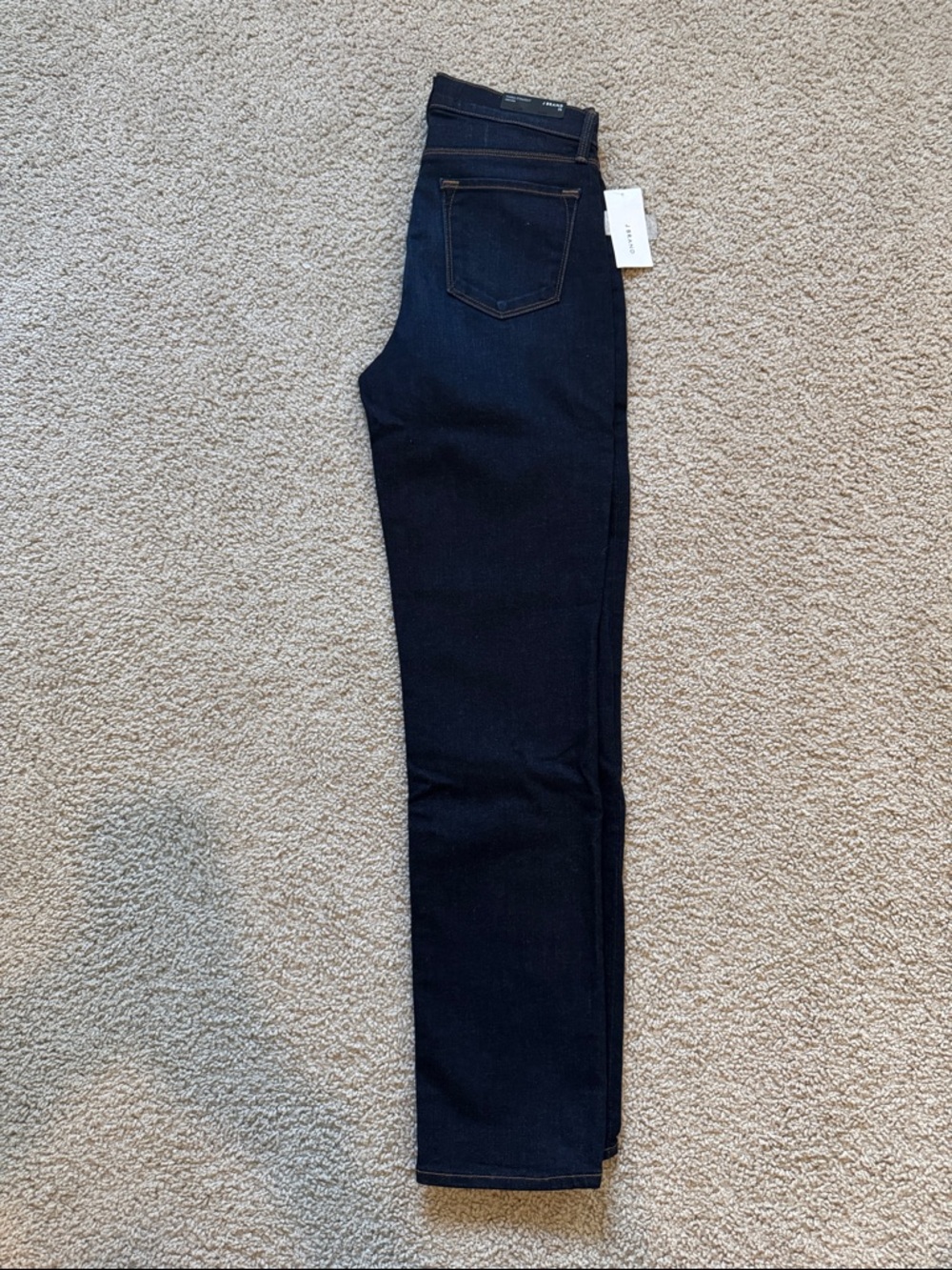 NWT J Brand Maria Straight High-Rise Jeans in Dark Indigo (Size: 26)